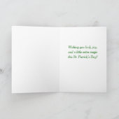 Personalized St. Patrick’s Day Shamrock with Pearl カード (内部)