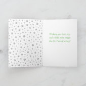Personalized St. Patrick’s Day Shamrock with Pearl カード (内部)
