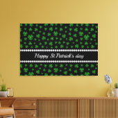 Personalized St. Patrick’s Day Shamrock with Pearl キャンバスプリント (インサイチュ (リビング))