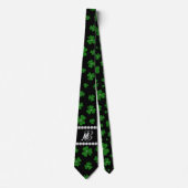 Personalized St. Patrick’s Day Shamrock with Pearl ネクタイ (正面)
