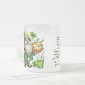 Personalized St. Patrick's Day Frosted Glass Mug フロストグラスマグカップ (正面左)