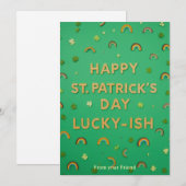 Personalized St Patrick's Day Holiday Card シーズンカード (正面/裏面)