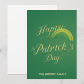 Personalized St Patrick's Day Holiday Card シーズンカード (正面/裏面)