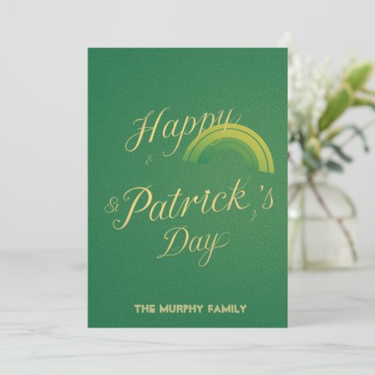 Personalized St Patrick's Day Holiday Card シーズンカード (スタンド正面)