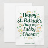 Personalized St Patrick's Day Holiday Card シーズンカード (正面/裏面)