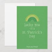 Personalized St Patrick's Day Holiday Card シーズンカード (正面/裏面)