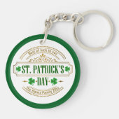 Personalized St. Patrick's Day I Luck of the Irish キーホルダー (裏面)