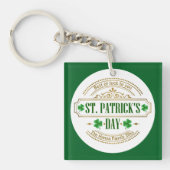 Personalized St. Patrick's Day I Luck of the Irish キーホルダー (正面)