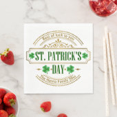Personalized St. Patrick's Day I Luck of the Irish スタンダードランチョンナプキン (インサイチュ)