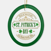 Personalized St. Patrick's Day I Luck of the Irish セラミックオーナメント (左)