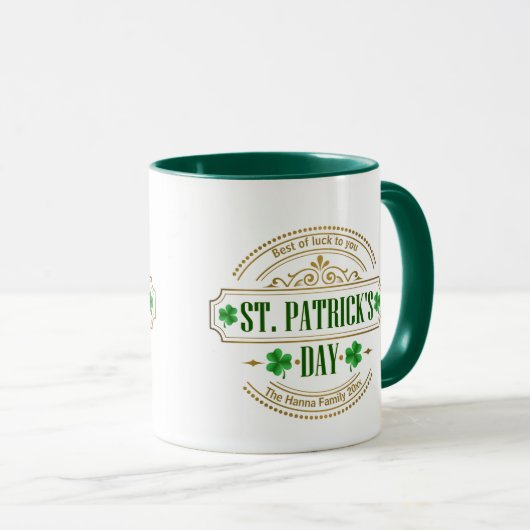Personalized St. Patrick's Day I Luck of the Irish マグカップ (正面右)