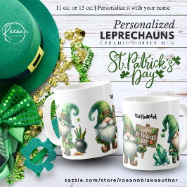 Personalized St. Patrick's Day Leprechauns Ceramic コーヒーマグカップ