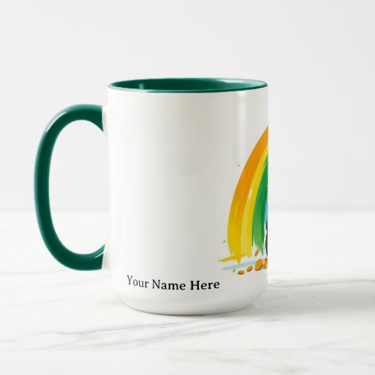 Personalized St. Patrick's Day Pot of Gold マグカップ (左)