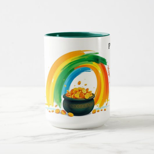Personalized St. Patrick's Day Pot of Gold マグカップ (中央)