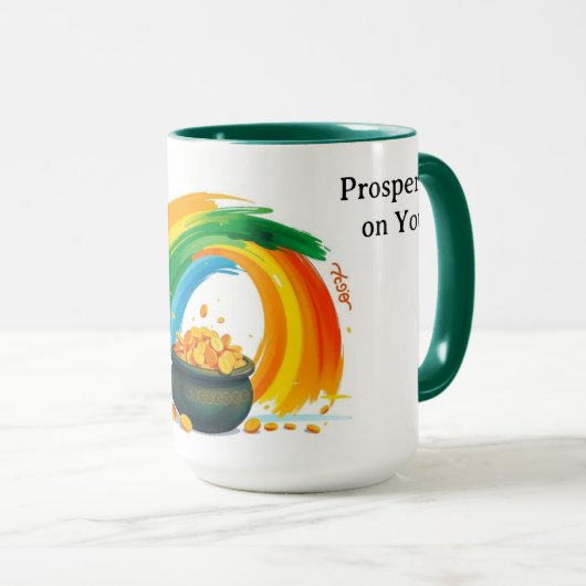 Personalized St. Patrick's Day Pot of Gold マグカップ (正面右)