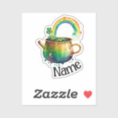 Personalized st. Patrick's day rainbow  シール (シート)
