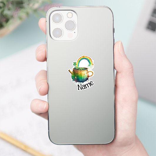 Personalized st. Patrick's day rainbow  シール (スマートフォン)