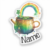 Personalized st. Patrick's day rainbow  シール (正面)