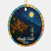 Personalized Stained Glass Amalfi Coast Ornament セラミックオーナメント (左)