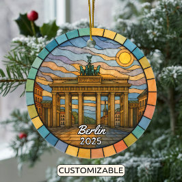 Personalized Stained Glass Berlin Ornament, German セラミックオーナメント