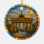 Personalized Stained Glass Berlin Ornament, German セラミックオーナメント (正面)
