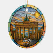 Personalized Stained Glass Berlin Ornament, German セラミックオーナメント (左)