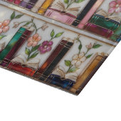 Personalized Stained Glass Bookshelf Cutting Board カッティングボード (角)