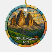Personalized Stained Glass Dolomites Ornament セラミックオーナメント (正面)