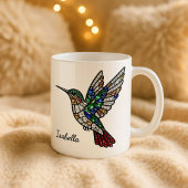 Personalized Stained Glass Hummingbird Coffee Cup  ツートーンマグカップ