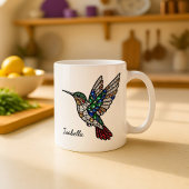 Personalized Stained Glass Hummingbird Coffee Cup  ツートーンマグカップ