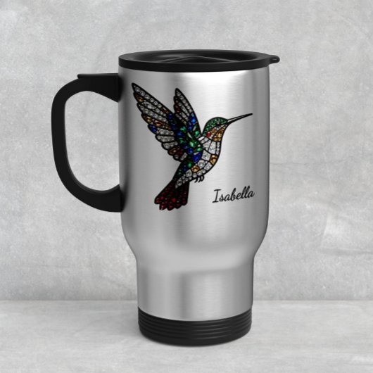 Personalized Stained Glass Hummingbird Coffee Cup マグカップ
