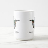 Personalized Stained Glass Hummingbird Mug コーヒーマグカップ (中央)