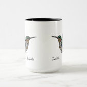 Personalized Stained Glass Hummingbird Mug マグカップ (中央)