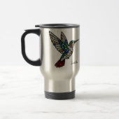 Personalized Stained Glass Hummingbird Travel Mug トラベルマグ (左)