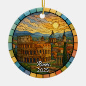 Personalized Stained Glass Rome Ornament, Italy セラミックオーナメント (正面)