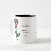 Personalized Stained Glass Rose Retirement Mug  ツートーンマグカップ (正面左)