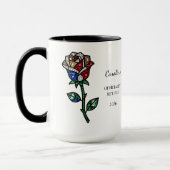 Personalized Stained Glass Rose Retirement Mug  マグカップ (左)