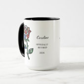 Personalized Stained Glass Rose Retirement Mug  マグカップ (正面左)