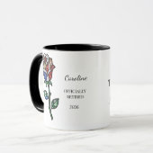 Personalized Stained Glass Rose Retirement Mug  マグカップ (正面左)