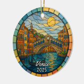 Personalized Stained Glass Venice Ornament, Italy セラミックオーナメント (左)