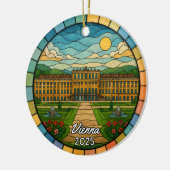 Personalized Stained Glass Vienna, Austria セラミックオーナメント (左)