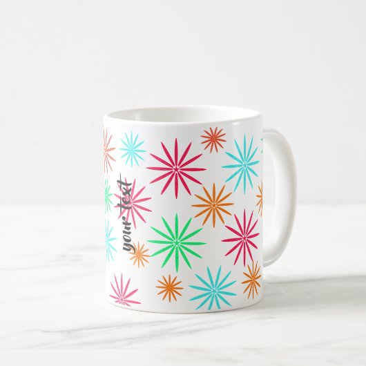 Personalized Starburst コーヒーマグカップ (正面右)