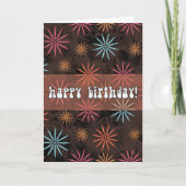 Personalized Starburst Birthday カード (正面)