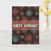 Personalized Starburst Birthday カード (黄色い花)