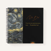 Personalized Starry Night Aesthetic Notebook  ノートブック (正面)