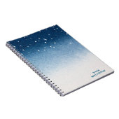 Personalized Starry Night Blue Gradient Notebook ノートブック (右側)