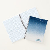 Personalized Starry Night Blue Gradient Notebook ノートブック (内部)