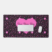 Personalized Starry Night Heart Desk Pad デスクマット (キーボード&マウス)