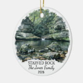 Personalized Starved Rock State Park, Illinois セラミックオーナメント (左)