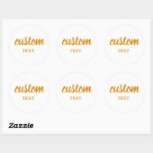 Personalized stickers for company logo or text, ラウンドシール (シート)